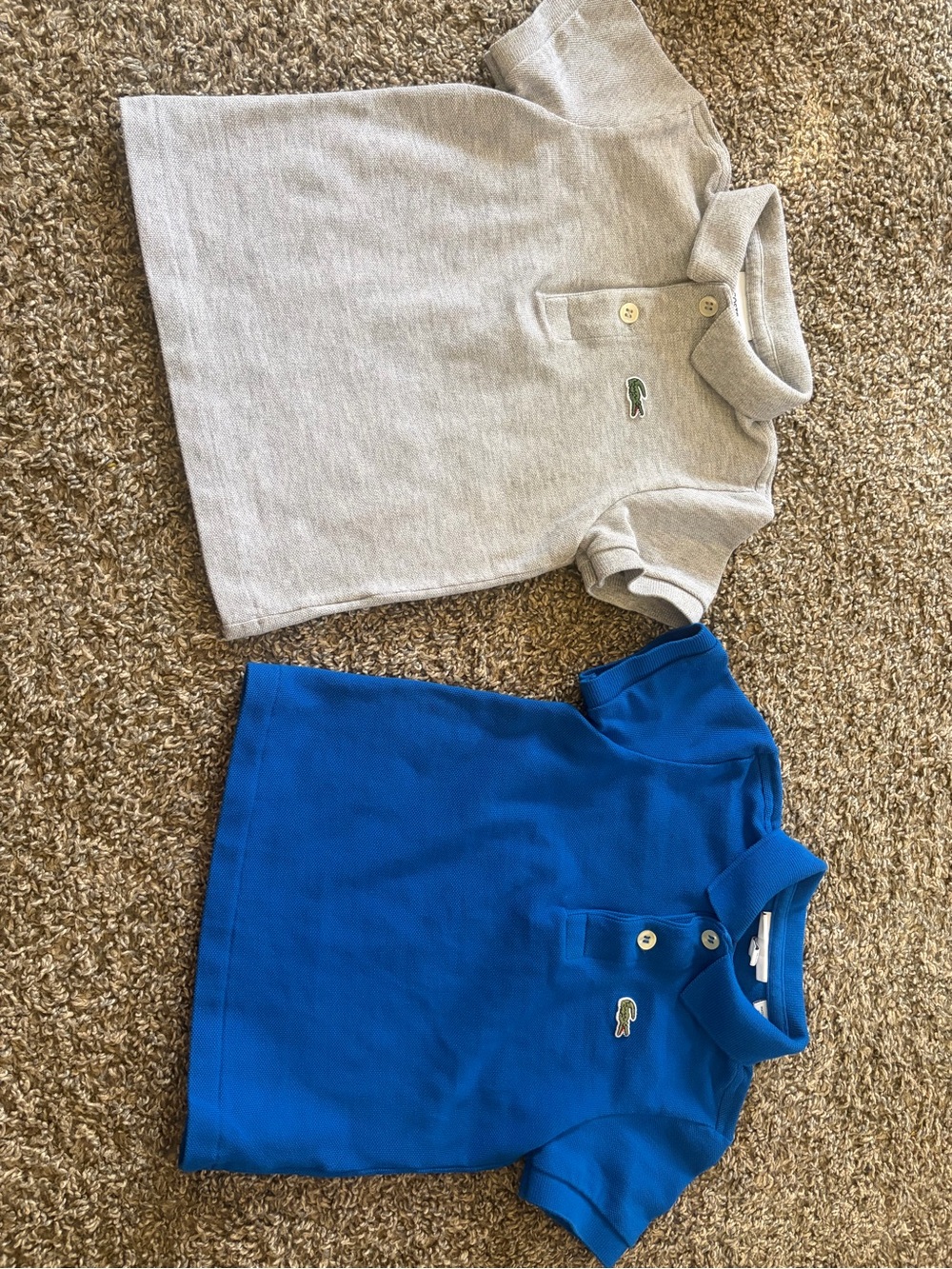 Lacoste Kids Polo Set - Royal Blue & Light Gray